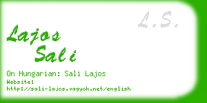 lajos sali business card